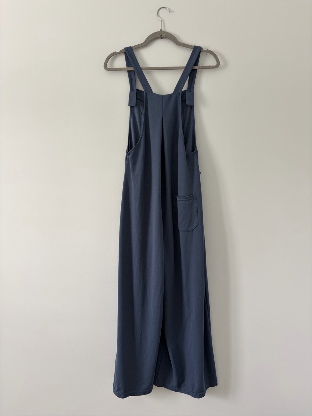 Halara Pockets Waffle Casual Overalls Wide Leg  Mountain Spring Blue Small P - Picture 3 of 6